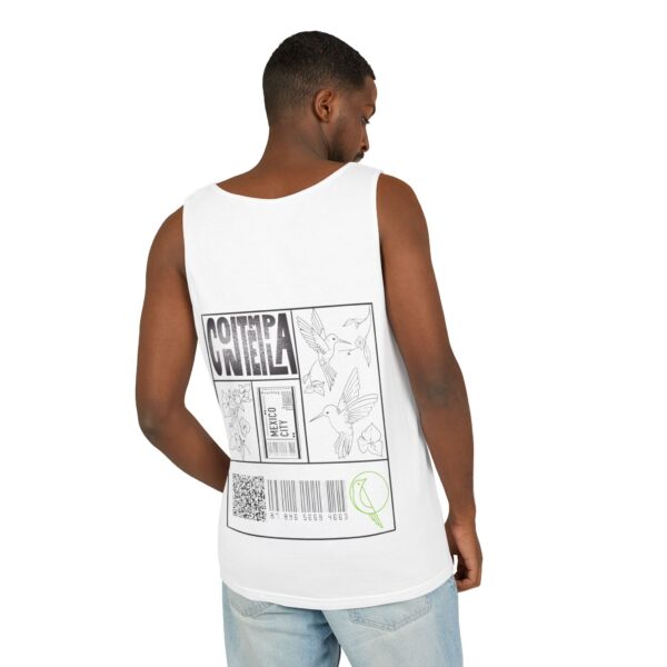 Unisex Garment-Dyed Tank Top - Contemplation Design for Relaxed Vibes